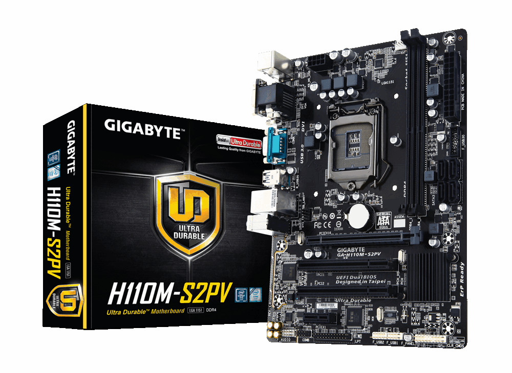 Gigabyte - GA-H110M-S2PV - התמונה להמחשה בלבד