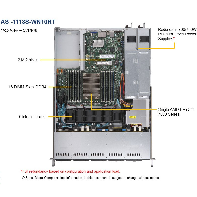 Supermicro - 1113S-WN10RT - התמונה להמחשה בלבד