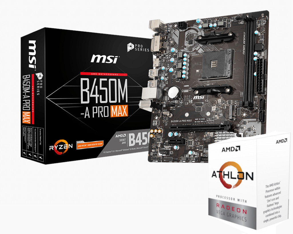 AMD - 3000G-B450M-A-PRO-MAX - התמונה להמחשה בלבד