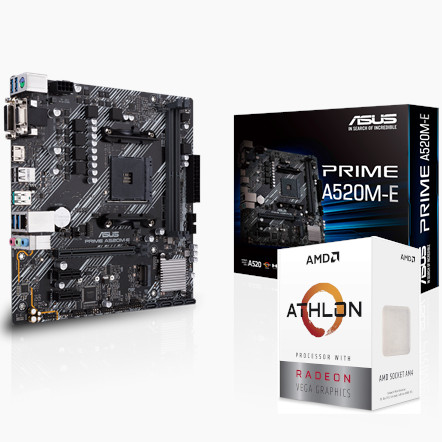 AMD - 3000G-PRIME-A520M-E - התמונה להמחשה בלבד