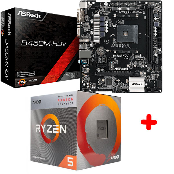 AMD - 3400G-B450M-HDV - התמונה להמחשה בלבד