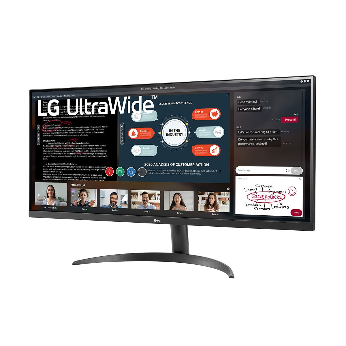 LG - 34WP500-B - התמונה להמחשה בלבד