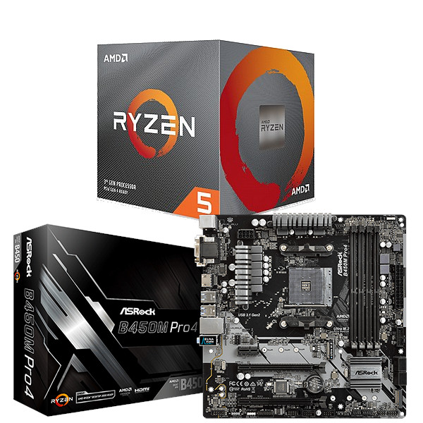 AMD - 3600-B450M-PRO4 - התמונה להמחשה בלבד