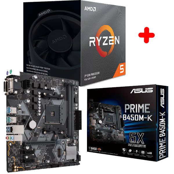 AMD - 3600X-PRIME-B450M-K - התמונה להמחשה בלבד