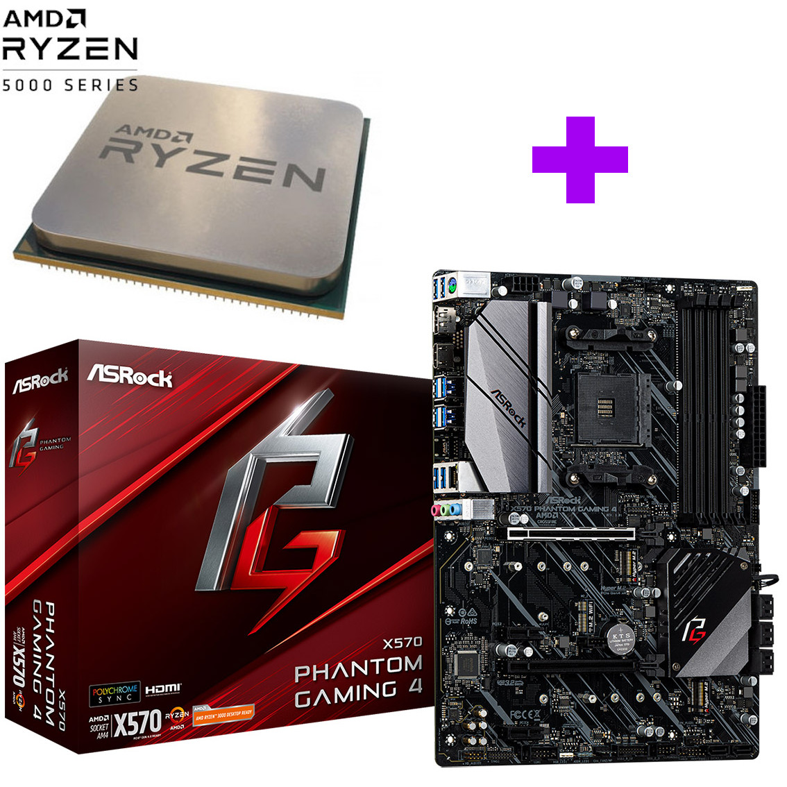 AMD - 5700X-X570-Phantom-Gaming-4 - התמונה להמחשה בלבד
