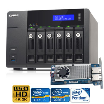 QNAP - TVS-671-i3-4G-10G2T-X550 - התמונה להמחשה בלבד